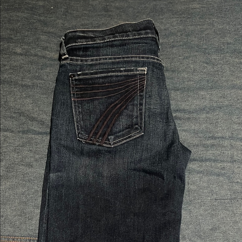 7 For All Mankind Blue Flare Jeans